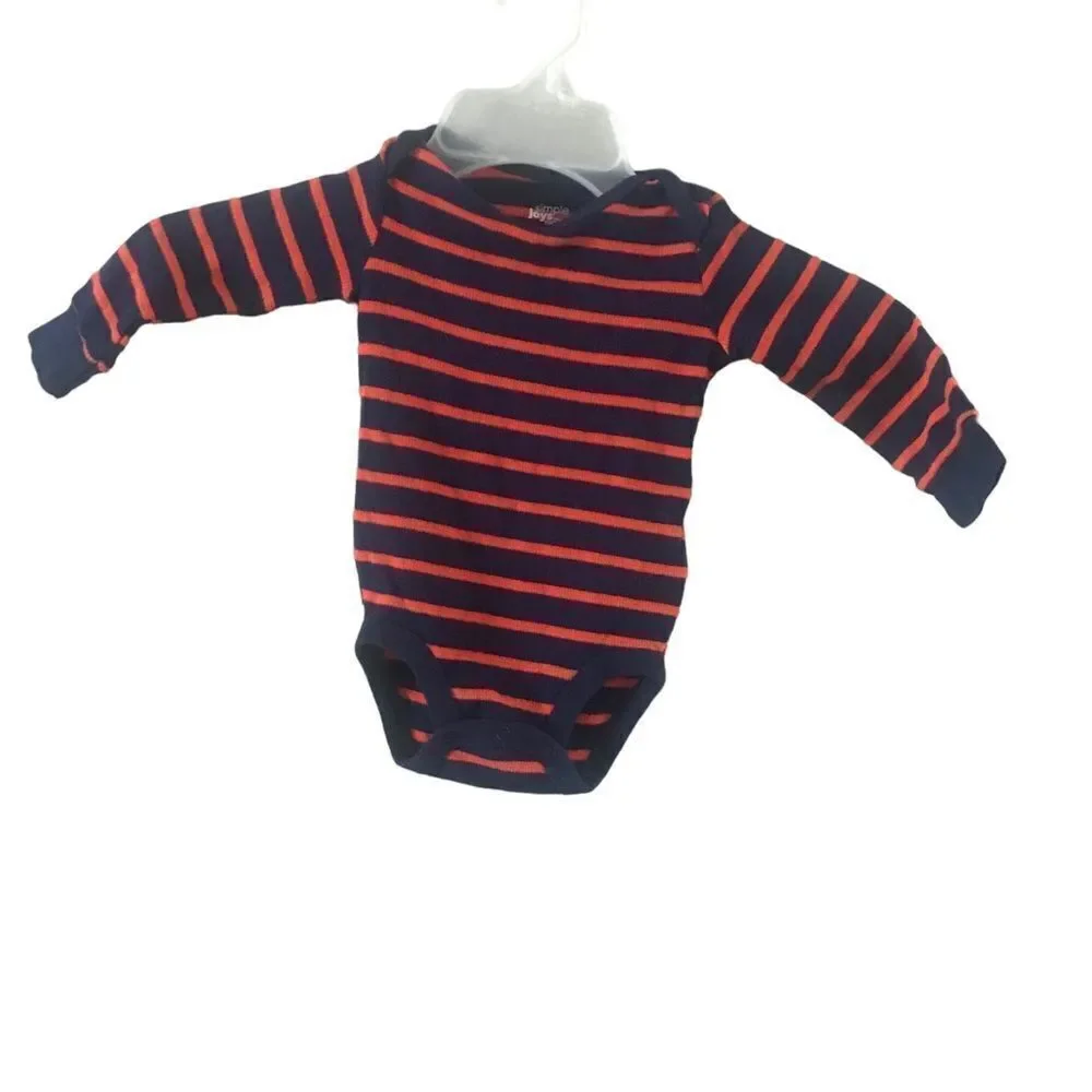 Carter's Size 12 Months Long Sleeve Onesie Blue and Orange